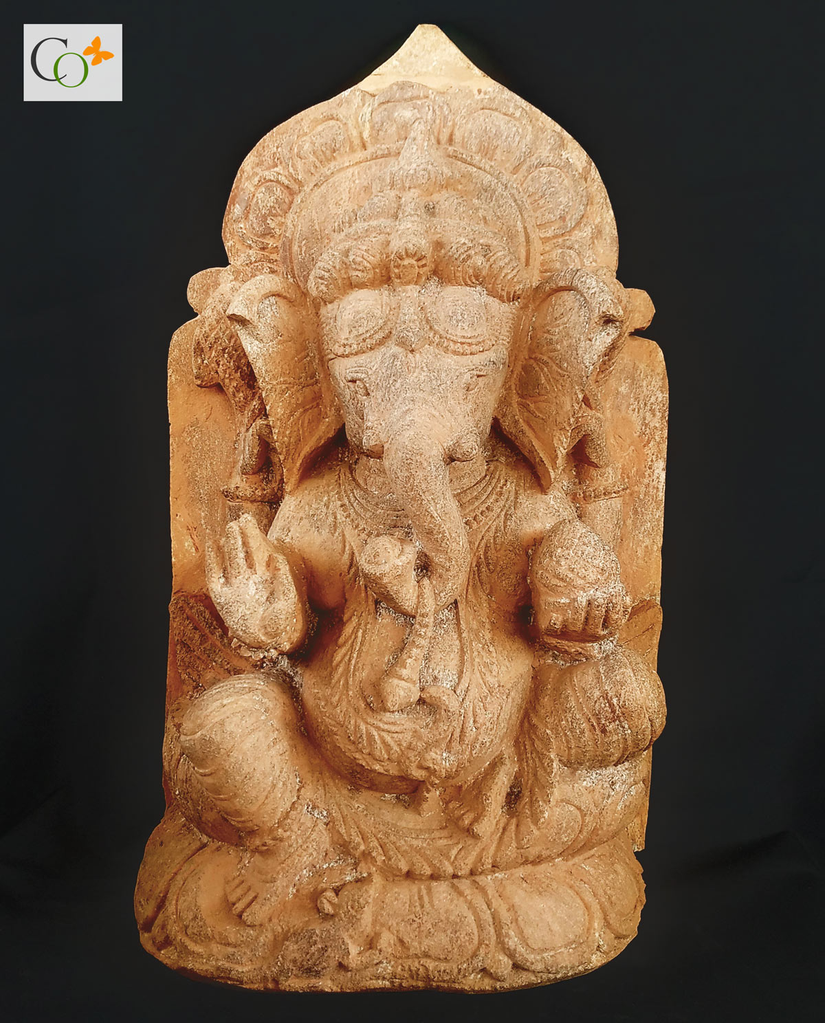 BUY Sandstone Ganesha Center Trunk Ganesha Statue 1.5 ft