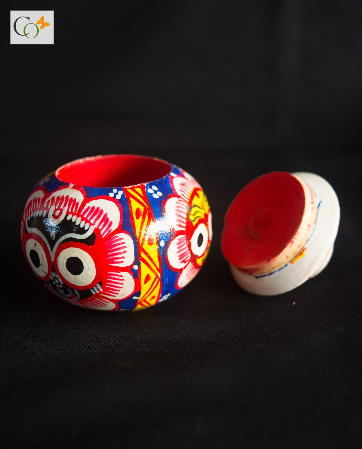 Jagannath Jiu Wooden Sindoor Box 2.8 inch