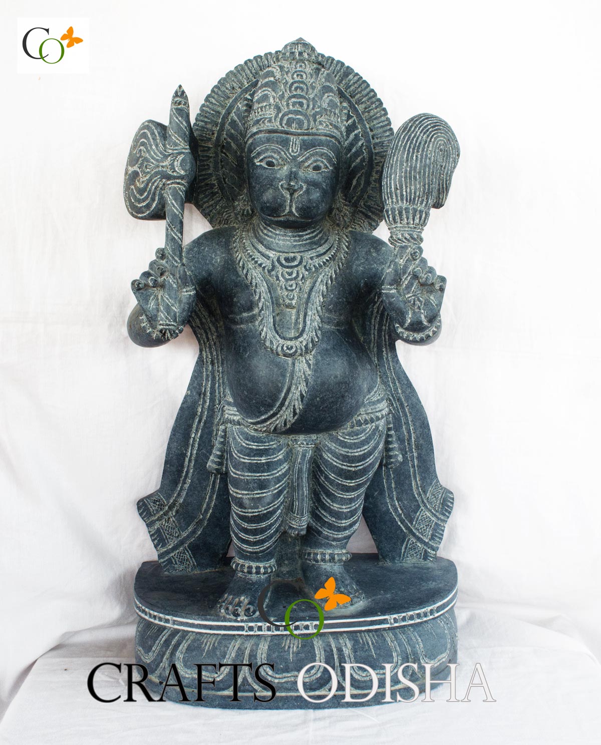 Buy Black Stone Standing Nandi Statue 2 ft CRAFTS ODISHA