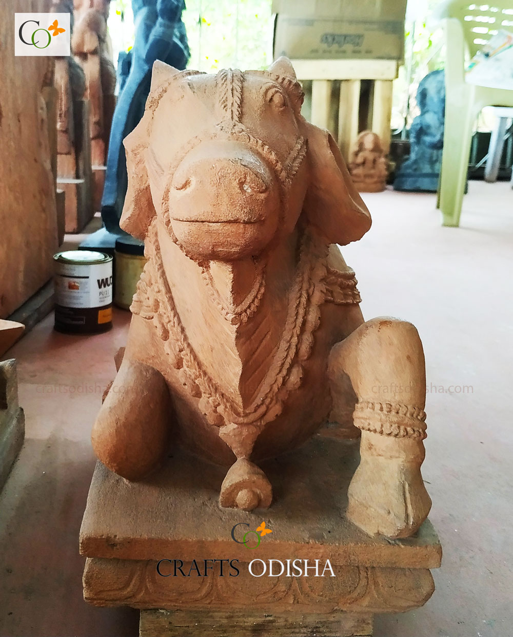 Animal Décorations Nandi Bull Statue hindou Décor indien