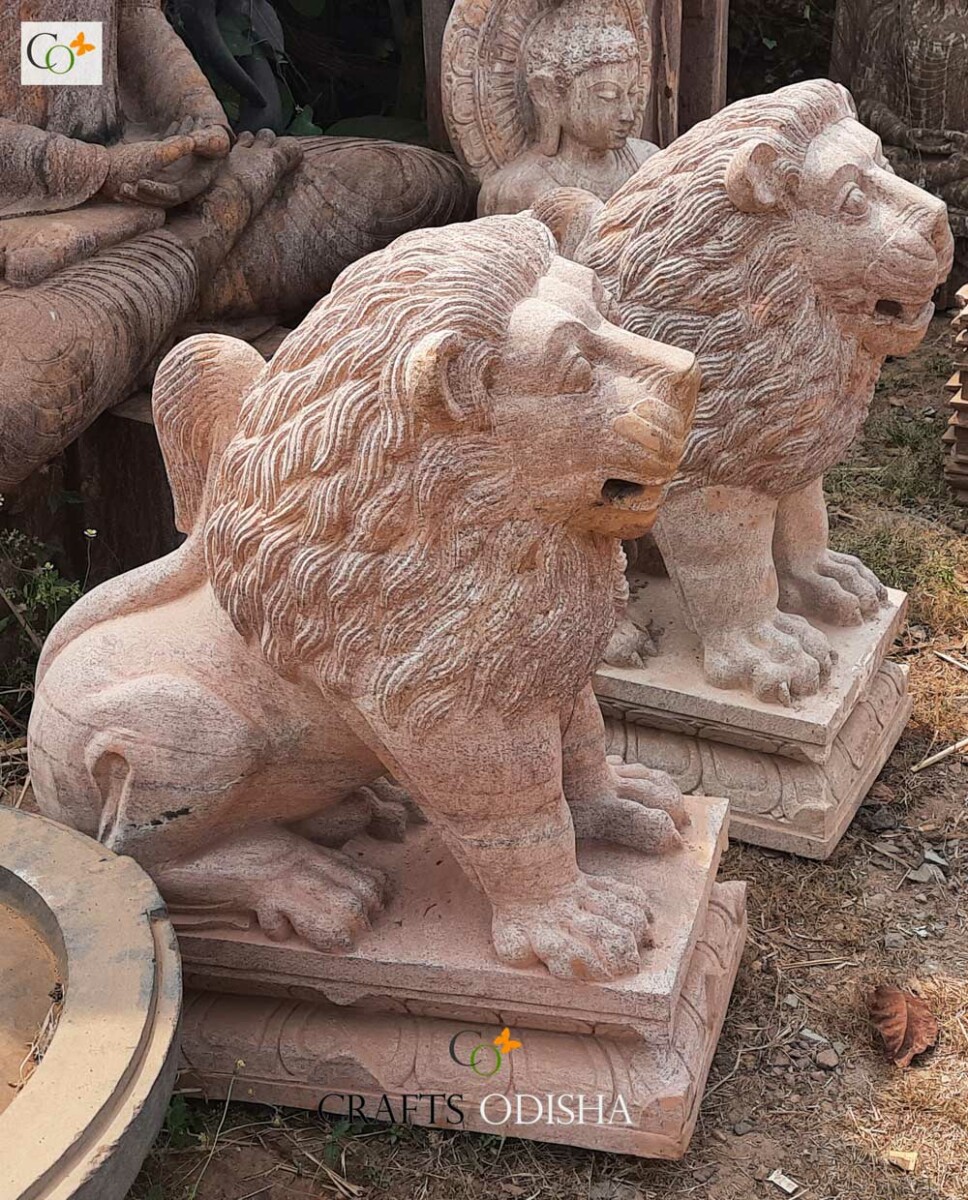 Buy Stone Lion Statues, Sculptures CRAFTS ODISHA